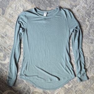 Lululemon Hold Tight Long Sleeve Shirt Crater Blue Size 12